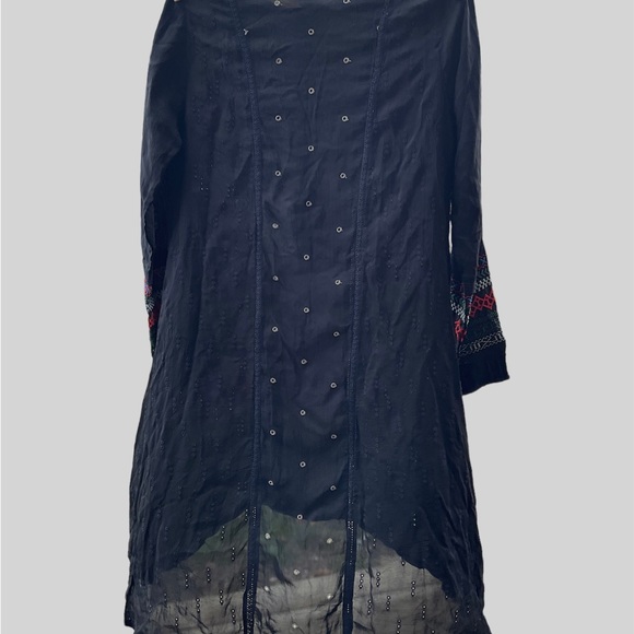 SOLD ON EBAY!! Johnny Was Black Semi Sheer - Picture 6 of 7